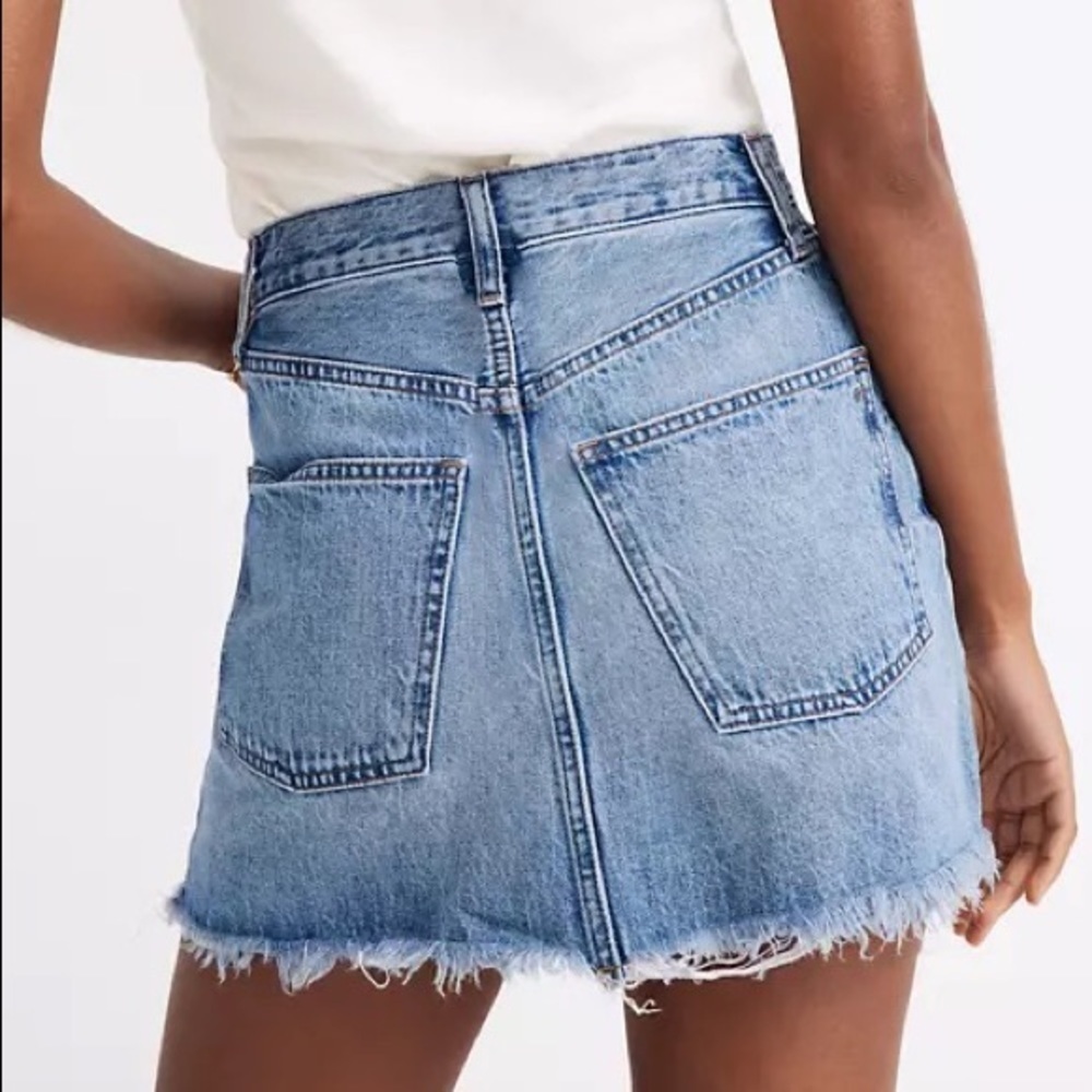 Madewell Rigid Denim Relaxed Mini Skirt in Rosehill‎ Wash Size 25 - Picture 3 of 9